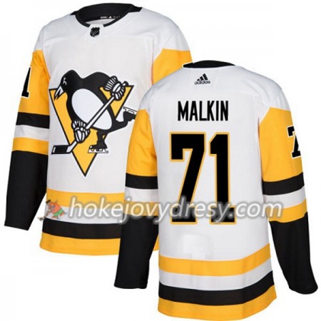 Pánské Hokejový Dres Pittsburgh Penguins Evgeni Malkin 71 Bílá 2017-2018 Adidas Authentic